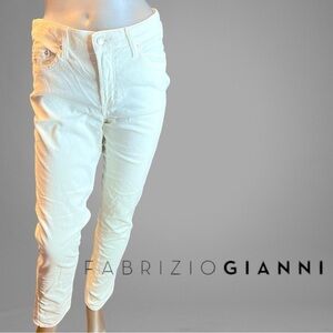 Fabrizio Gianni Womens Size 4 White Denim Jean Stretch Comfort